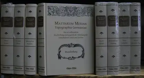 Merian, Matthaeus.   Topographia Germaniae: Topographia Germaniae. Komplett in 8 Bänden: Böhmen, Sachsen / Elsass, Schwaben / Hessen, Köln, Mainz, Trier / Bayern, Franken.. 