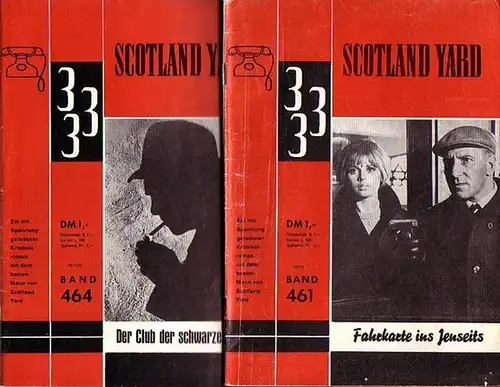 Scotland Yard 333. - Kendall King / Richard W. Drilling / Larry Corner / A. Wente / John Skipper / Lucky Hello / Richard W. Drilling / Rolf Murat: Scotland Yard 333. Konvolut mit 26 Heften. Enthalten sind: 1) Nr. 320 Kendall King: Codewot Laurence. 2) Ban