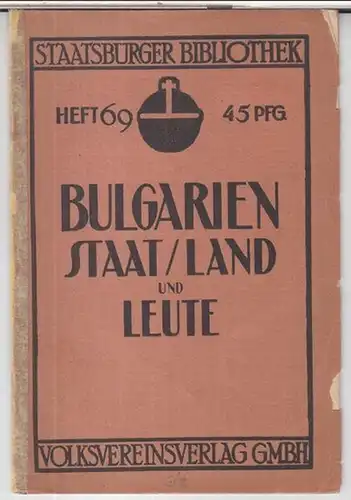 Wagener, Clemens: Bulgarien. Staat, Land und Leute ( = Staatsbürger-Bibliothek Heft 69 ). 