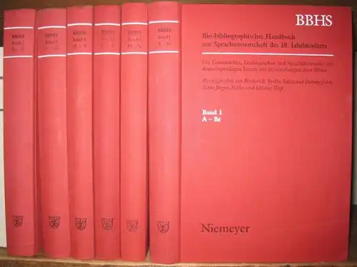 BBHS.   Bio bibliographisches Handbuch.   Herausgegeben von Herbert E. Brekle, Edeltraud Dobnig Jülch, HansJürgen Höller und Helmut Weiß: BBHS. Bände 1.. 