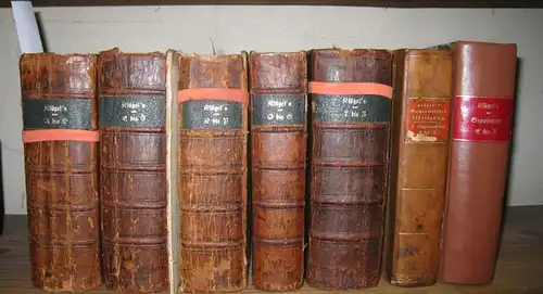 Klügel, Georg Simon / Carl Brandan Mollweide / Johann August Grunert: Mathematisches Wörterbuch. Komplett in 5 + 2 Bänden.    Mathematisches Wörterbuch oder.. 