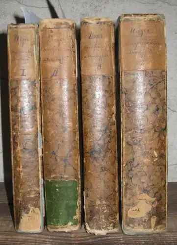 Unger, Ephraim Salomon: Handbuch der mathematischen Analysis. 4 Bände komplett. Zum Gebrauch für Alle, die diese Wissenschaft zu erlernen und anzuwenden wünschen. Band 1: Anleitung.. 