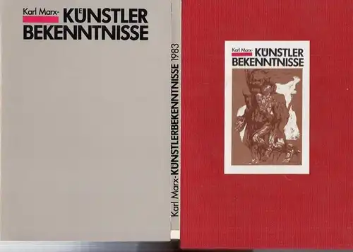 Marx, Karl. - Ministerium für Kultur der DDR / Verband Bildender Künstler der DDR (Hrsg.) / Jürgen Doßmann (Gestlg.): Karl Marx - Künstlerbekenntnisse. Malerei - Grafik - Plastik - Plakat - Foto. 