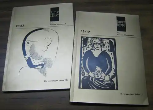 Galerie Nierendorf (Hrsg.): Die zwanziger Jahre I und II ( Deutsche Kunst von 1914 bis 1923 / von 1924 bis 1933 ) - Gemälde, Plastiken, Zeichnungen, Druckgraphik ( = Kunstblätter der Galerie Nierendorf Nr. 18/19 und Nr.21/23 ). 