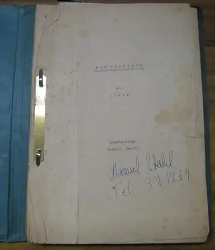 Ibsen, Henrik. - SFB Sender Freies Berlin. - Bearbeitung: Rudolf Noelte. - Mitwirkende: Carl Wery, Sabine Sinjen, Wolfgang Adriano u. a. - Souffleuse: MarieLuise Weidner: Die Wildente. - Rollenbuch / Soufflierbuch der Marie-Luise Weidner. 