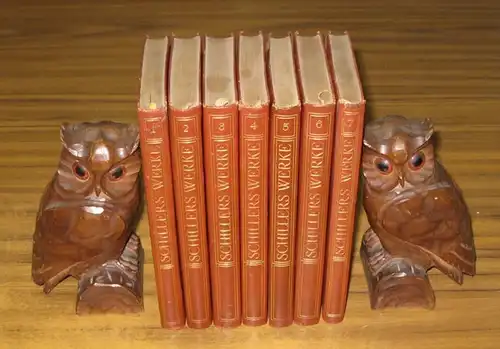 Schiller, Friedrich: Saemtliche Werke in VII (sieben, 7) Bänden. Komplett! Bände I-III: Dramatische Dichtungen. Band IV: Gedichte und Erzählungen. Band V: Aesthetische Schriften. Band VI: Historische Werke. Band VII: Kleinere Schriften. So komplett!. 