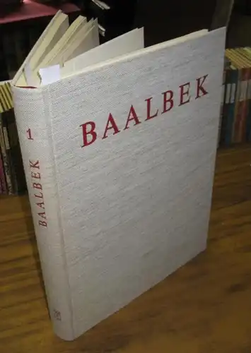 Wiegand, Theodor (Hrsg.). - Bruno Schulz / Hermann Winnefeld / Otto Puchstein u.a. (Bearb.): Baalbek. Ergebnisse der Ausgrabungen und Untersuchungen in den Jahren 1898 bis 1905. Erster Band, Textband und Tafelband in einem Buch komplett. (Mehr nicht ersch