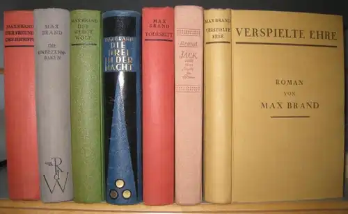Brand, Max ( das ist Frederick Schiller Faust): Konvolut mit 7 Titeln und 2 Beigaben, enthalten sind: 1) Todesritt. 2) Der Freund des Sheriffs. 3).. 