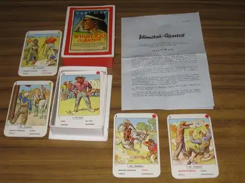 May, Karl. - Quartettspiel. - Harry Wolf: Winnetou Quartett KartenSpiel. Mit Motiven aus Karl Mays gesammelten Werken der Bände 7 bis 9. 