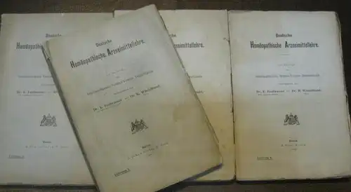 Faulwasser, Dr. E. und Dr. R. Windelband: Deutsche homöopathische Arzneimittellehre. Im Auftrage des homöopathischen Central Vereins Deutschlands. 1. 4. Lieferung. Inhalt:1. Abrotanum ....4. Acidum carbolicum.. 