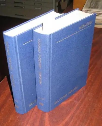 Menadier, Julius (1854 - 1934): Deutsche Münzen. 1. -4. Band komplett in 2 Büchern. Gesammelte Aufsätze zur Geschichte des deutschen Münzwesens. 