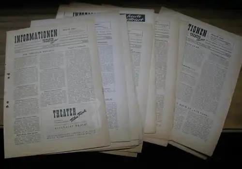 Theater Film Funk.   Informationen.   Oscar Goetz (Hrsg.): Theater Film Funk. Informationen. 1. Jahrgang 1946. Konvolut mit 21 Heften. Täglicher Nachrichtendienst der.. 