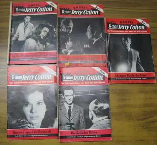 Cotton, Jerry: Jerry Cotton. Konvolut mit 5 Heften: 414, 427, 451, 458 und 476. - Erstausgabe ! Bastei G-man. 