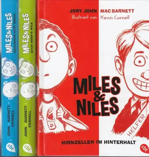 Miles & Miles. - Jory John / Mac Barnett. - illustriert von Kevin Cornell: 3 Bände der Reihe Miles & Miles: Hirnzellen im Hinterhalt / Schlimmer geht immer / Jetzt wird' s wild. 