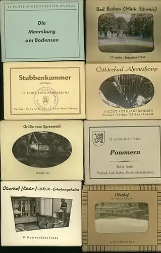 Konvolut mit 13 Fotomappen:  1) Von der Firma VEB Bild und Heimat Reichenbach; A) Oberhof (Thür.)   VDK   Erholungsheim (10 Motive).. 