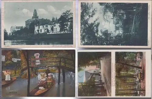 Cottbus.   historische Postkarten / Ansichtskarten.   Familie Lorenz in Berlin Neukölln: Cottbus und Umgebung: Konvolut mit 4 Ansichtskarten.   Motive: Partie.. 