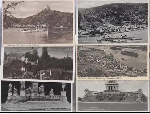 Rheinland Konvolut.   historische Postkarten / Ansichtskarten: Rheinland Konvolut mit 11 Ansichtskarten.   Motive: Blick vom National Denkmal auf Rüdesheim / Assmannshausen total.. 