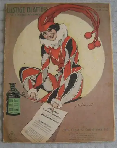 Lustige Blätter.   Chefredakteur: Gustav Hochstetter.   Zeichnungen von F. Jüttner, W. A. Wellner, Walter Trier, B. Wennerberg, Petersen u. a: Lustige Blätter.. 