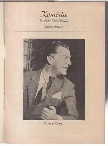 Komödie Berlin, Kurfürstendamm.   Direktion: Hans Wölffer.   Viktor de Kowa u. a: Programmheft zu: Es bleibt in der Familie. Komödie in drei.. 
