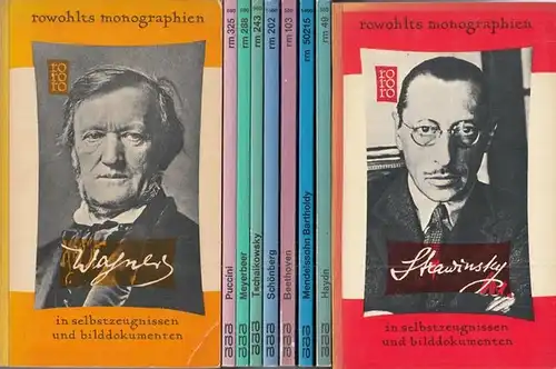 rororo Monographien - Musik. - Richard Wagner / Igor Strawinsky / Joseph Haydn / Ludwig van Beethoven / Arnold Schönberg / Peter I. Tschaikowsky /...