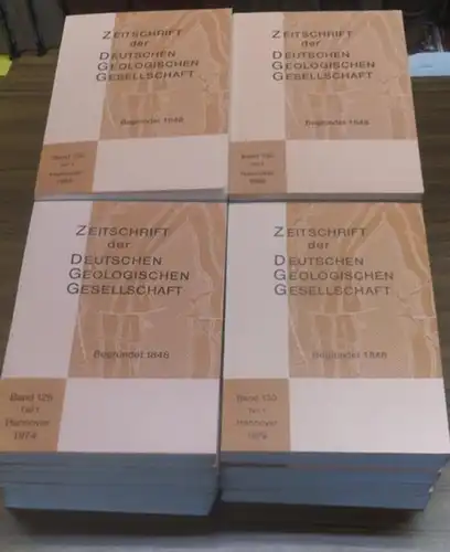 Zeitschrift der Deutschen Geologischen Gesellschaft. - Deutsche Geologische Gesellschaft (Hrsg.). - Hans Dietrich Lang (Red.): Zeitschrift der Deutschen Geologischen Gesellschaft. Konvolut aus 30 Heften mit: Band 125 Teile 1 und 2, 1974. // Band 126 Teil 