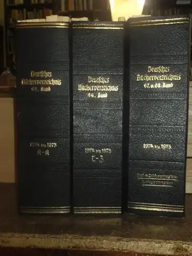 Deutsche Bücherei Leipzig (Bearb.): Deutsches Bücherverzeichnis 1974   1975 Verzeichnis der Verlagsschriften und einer Auswahl der außerhalb des Buchhandels erschienenen Veröffentlichungen der DDR, der.. 