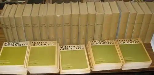 Zeitschrift für Militärgeschichte (ab 1972: Militärgeschichte) - Große, fast komplette Reihe vom 1. Jahrgang 1962, Heft 1 bis 29. Jahrgang 1990, Heft 6 (damit Erscheinen eingestellt. Einzig fehlend 1987 Hefte 4 und 5 sowie 1988 Heft 6!
