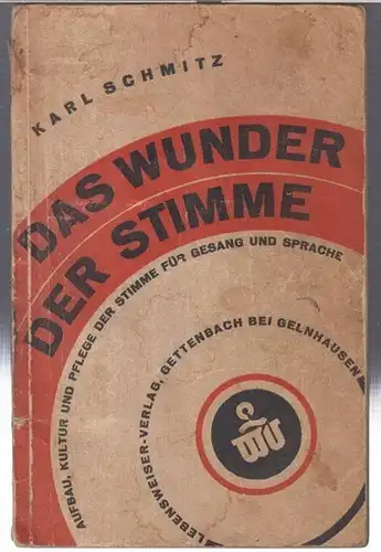 Schmitz, Karl: Das Wunder der Stimme. Aufbau, Kultur und Pflege der Stimme für Gesang und Sprache.