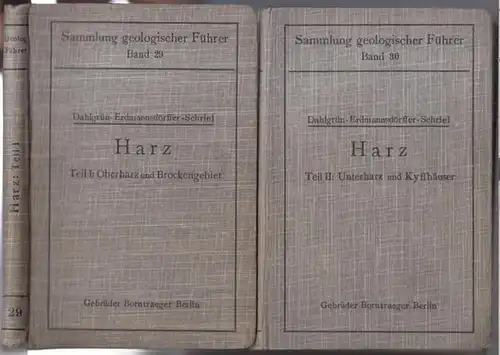 Dahlgrün, Fr. / Erdmannsdörffer, O. H. / Schriel, W: Geologischer Führer durch den Harz, Teile I und II: Oberharz und Brockengebiet / Unterharz und Kyffhäuser ( = Sammlung geolgischer Führer XXIX und XXX ). 