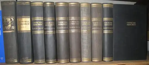 Churchill, Winston S: Der Zweite Weltkrieg. Fast komplett mit den Teilen 1 - 6 in 9 Büchern. Ohne den Teilband V,2. - DeckeltiteL: Churchill Memoiren...