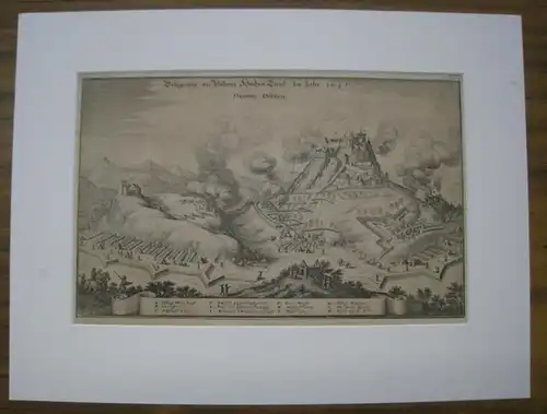 Hochen Twiel / Hohentwiel am Bodensee. - ( Matthäus ) Merian: Belägerung der Vestung Hochen Twiel ( Hohentwiel am Bodensee ) im Jahr 1641. Obsidio Duellii. - Originaler Kupferstich von Merian.