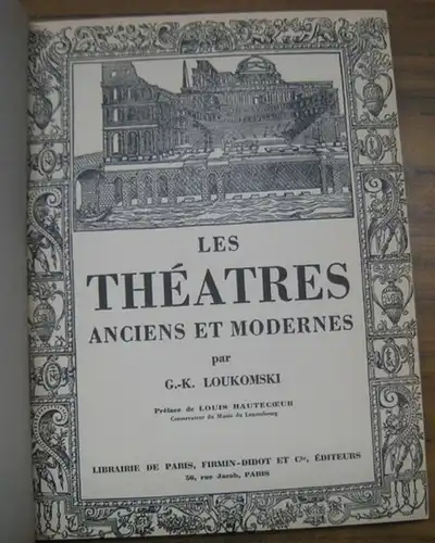 Les theatres anciens et modernes