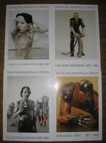 Bier, Wolfgang / Klaus Vogelgesang / Christa Biederbick-Tewes / Karl Heinz Biederbick: Staatliche Kunsthalle Berlin  - Wolfgang Bier 1971 - 1982 / Klaus Vogelgesang 1969 - 1982 / Christa Biederbick-Tewes 1969 - 1982 / Karlhein Biederbick 1970 - 1982. 4 Bd