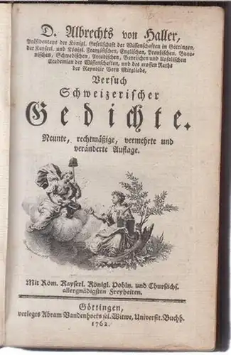 D. Albrechts von Haller Versuch Schweizerischer Gedichte