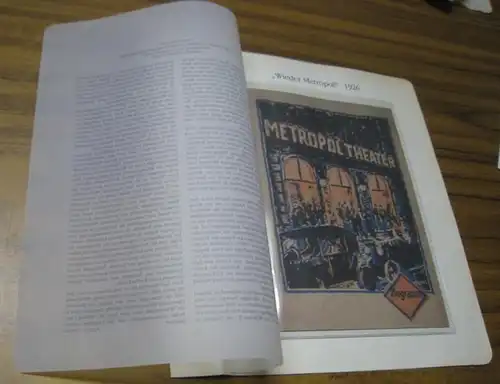 BerlinArchiv herausgegeben von Hans-Werner Klünner und Helmut Börsch-Supan. -  Metropol-Theater (Hrsg.): Wieder Metropol ! , Programmheft zum 16. September 1926 ( = Lieferung...