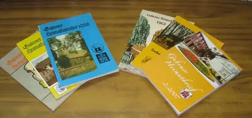 Guben.- Natur- und Heimatfreunde des Deutschen Kulturbundes (Hrsg.) / Kreisleitung Guben des Kulturbundes der DDR (Hrsg.) / Gubener Heimatbund e.V. (Hrsg.): 6 Ausgaben Gubener Heimatkalender / Gubener Heimatbrief. Es liegen vor: Heimatkalender 8. Jahrgang