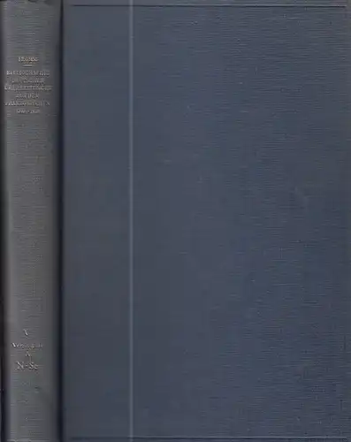 Fromm, Hans (Bearb.): Bibliographie Deutscher Übersetzungen aus dem Französischen 1700 - 1948. 5. Band mit dem Verzeichnis A enthaltend die Buchstaben "N - Sc" separat...