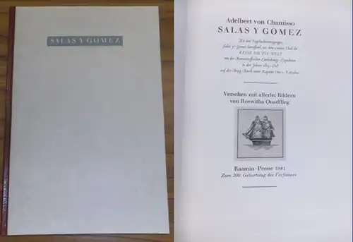 Chamisso, Adelbert von / Roswitha Quadflieg (Illustr.): Salas y Gomez (Gedicht). Mit den Tagebucheintragungen, Salas y Gomez betreffend, aus den zweiten Theil der - Reise um die Welt - mit der Romanzoffischen Entdeckungs-Expedition in den Jahren 1815 - 18