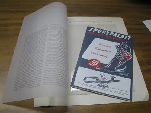 BerlinArchiv, herausgegeben von Hans-Werner Klünner und Helmut Börsch-Supan. - Henschel, Heinz  (Hrsg.): Sportpalast - Eishockey-Programm zum Länderspiel Schweden-Deutschland am 18. 11. 1951 ( = Lieferung  BE 01301 aus Berlin-Archiv ). Faksimile.