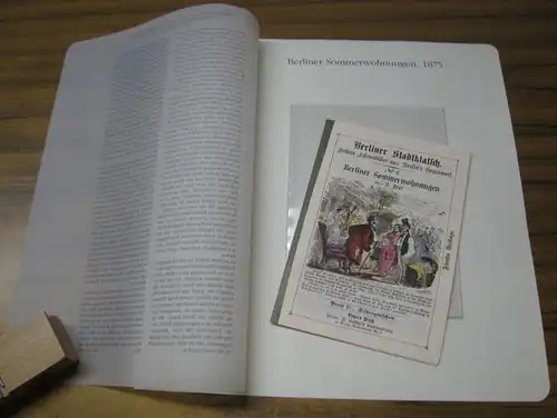 BerlinArchiv -Herausgegeben von Hans-Werner Klünner und Helmut Börsch-Supan: Berlin-Archiv: Lieferung BE 01377: Berliner Sommerwohnungen, aus der Reihe: Berliner Stadtklatsch, ca. 1875. - Reprint. 