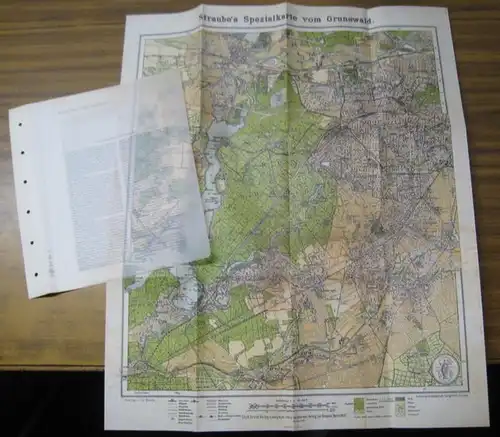 BerlinArchiv -Herausgegeben von Hans-Werner Klünner und Helmut Börsch-Supan. - Grunewald. - Julius Straube. -  Spezialkarte: Berlin-Archiv: Lieferung BE 01284: Straube' s Spezialkarte vom Grunewald, 1913. - Reprint.