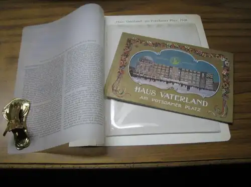 BerlinArchiv herausgegeben von Hans-Werner Klünner und Helmut Börsch-Supan. - (Hrsg.): REPRINT: Festschrift zur Eröffnung der Großgaststätte 'Haus Vaterland' am 1. September 1928, Potsdamer Platz (...