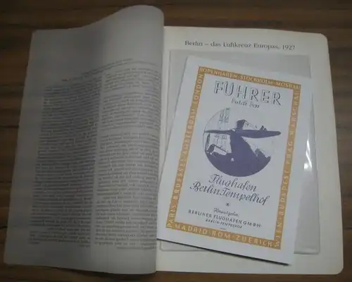 BerlinArchiv herausgegeben von Hans Werner Klünner und Helmut Börsch Supan: Berlin   das Luftkreuz Europas, 1927.   Führer durch den Flughafen Berlin Tempelhof.. 