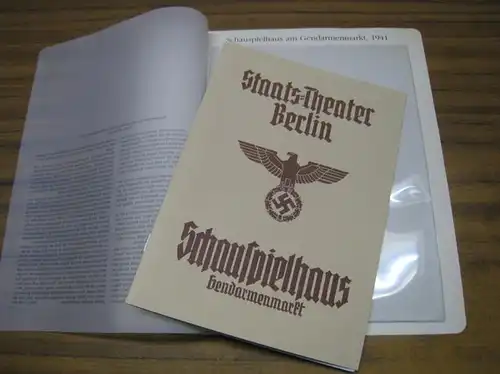 REPRINT: Programmheft des Schauspielhauses am Gendarmenmarkt, 1941 ( Staats-Theater ). - ( = Berlin-Archiv, herausgegeben von Hans-Werner Klünner und Helmut Börsch-Supan )
