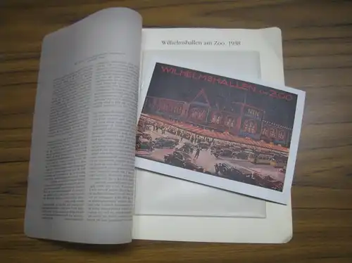 BerlinArchiv herausgegeben von Hans Werner Klünner und Helmut Börsch Supan.   Wilhelmshallen: Programm der 'Wilhelmshallen' am Zoo, Heft 15, 1938.   Faksimile (.. 