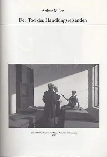 Der Tod des Handlungsreisenden. Zwei Akte und ein Requiem. Deutsch von Katrin Janecke. Spielzeit 1985 / 1986.   Inszenierung : Gerhard Klingenberg. Bühnenbild :.. 