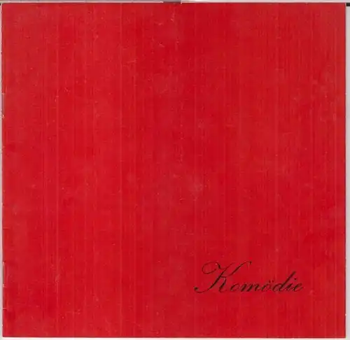 Komödie Berlin. - Direktion Wölffer. - Carl-Heinz Schroth u. a: Programmheft zu: Dr. med. Hiob Prätorius, von Curt Goetz. - Spielzeit 1978 / 1979. - Inszenierung: Carl-Heinz Schroth. - Mit: Walter Gross, Gaby Gasser, Assise A-Rubai, Gerd Borris u. a. 