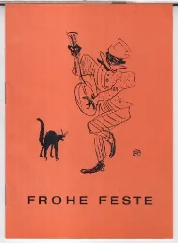 Programmheft zu: Frohe Feste ( Absurd person singular ) von Alan Ayckbourn. - Inszenierung: Stefan Behrens. - Mit: Wolfgang Draeger, Brigitte Grothum, Verena Wiet u. a