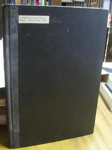 Unterkircher, Franz: Der Sinn der deutschen Doppelchöre. - Inaugural-Dissertation, Wien. - Aus dem Inhalt: Die ottonische Geisteswelt / Der ottonische Kirchenbau / Beginn der salischen Zeit / Spätstaufische Zeit und Kunst. 