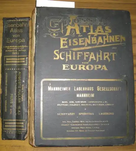 Duncker, Alexander [Hrsg.] / Bruno Stolz (Bearb.): Grosser Atlas der Eisenbahnen und Schiffahrt [Schifffahrt] von Europa: Deutsches Reich. Belgien, Freistaat Danzig, Frankreich, Italien, Luxemburg, Memelgebiet.. 
